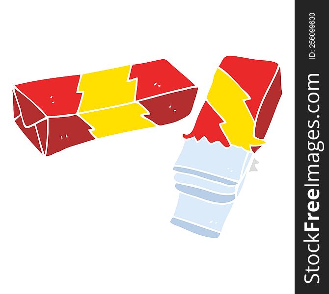 flat color illustration of chewing gum. flat color illustration of chewing gum