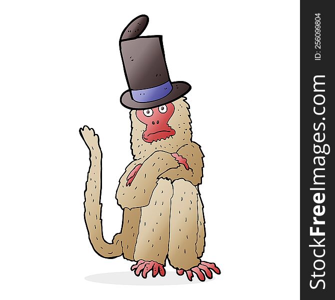 cartoon monkey wearing hat