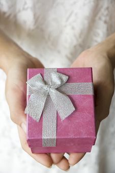 Giving Gift Box Royalty Free Stock Images
