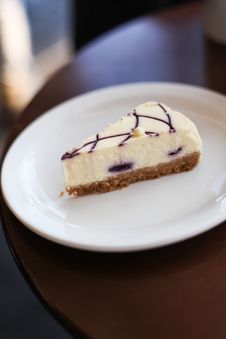 A Pice Of Vanilla Cheesecake On A Plate Royalty Free Stock Images A Pice Of Vanilla Cheesecake On A Plate Royalty Free Stock Images