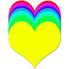Colorful Hearts Royalty Free Stock Photography