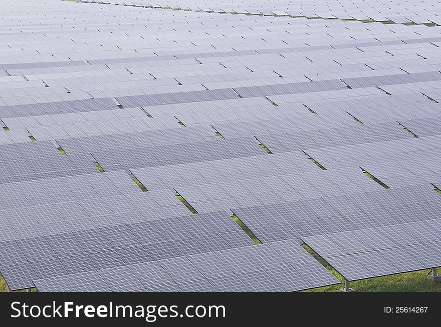 Big field of solar cell. Big field of solar cell