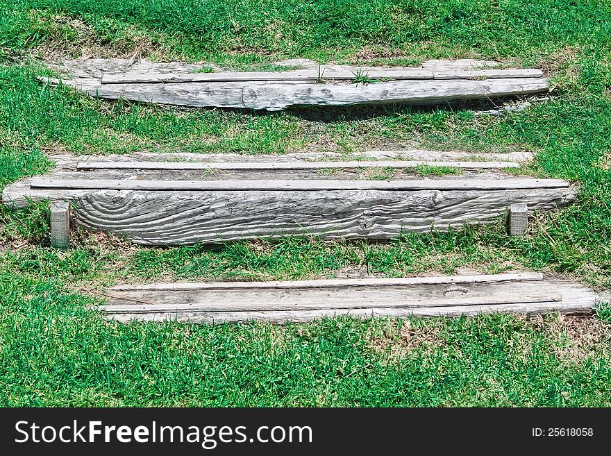 Old Vintage Wooden Steps.