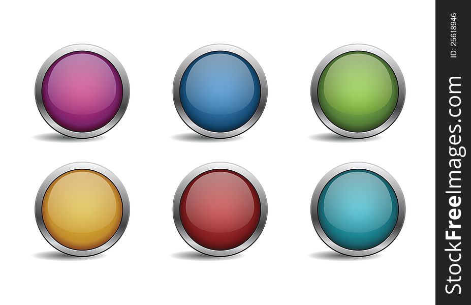 Glossy web buttons. eps10 vector illustration. Glossy web buttons. eps10 vector illustration