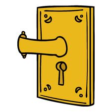 Free Cartoon Doodle Of A Door Handle Stock Image - 256107901