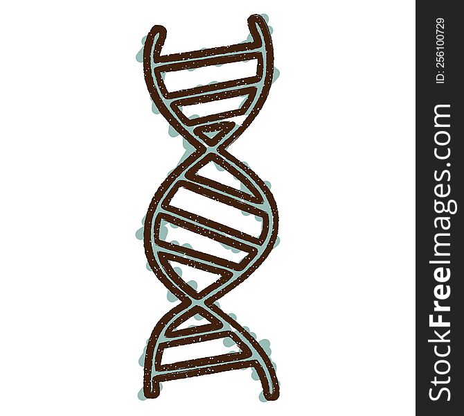 DNA Strand Chalk Drawing