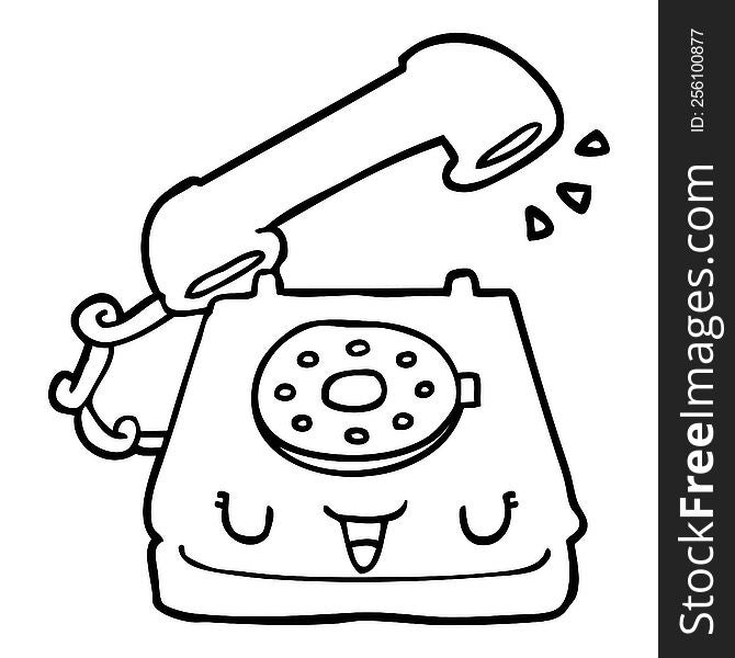 cute cartoon telephone