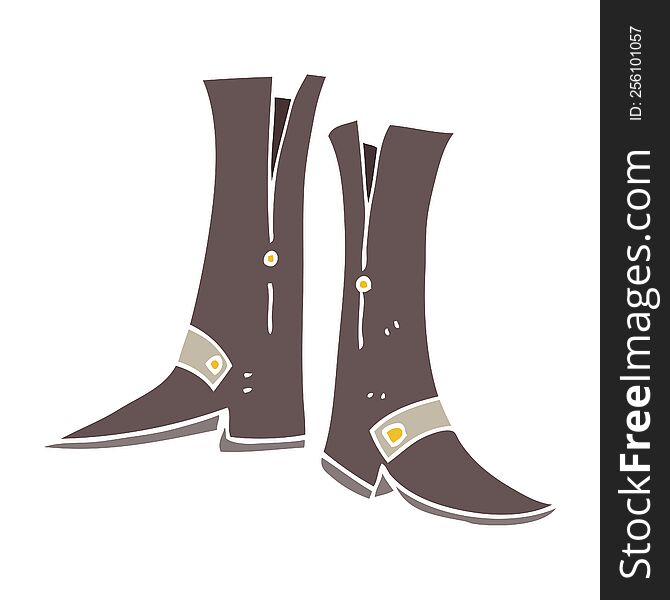 flat color illustration of boots. flat color illustration of boots