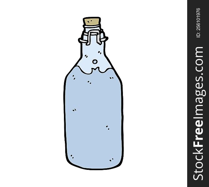 cartoon old style water bottle