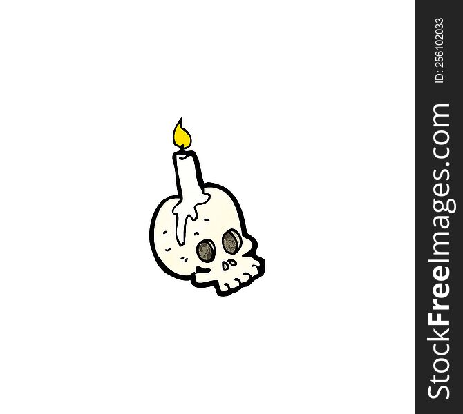 cartoon skull candle