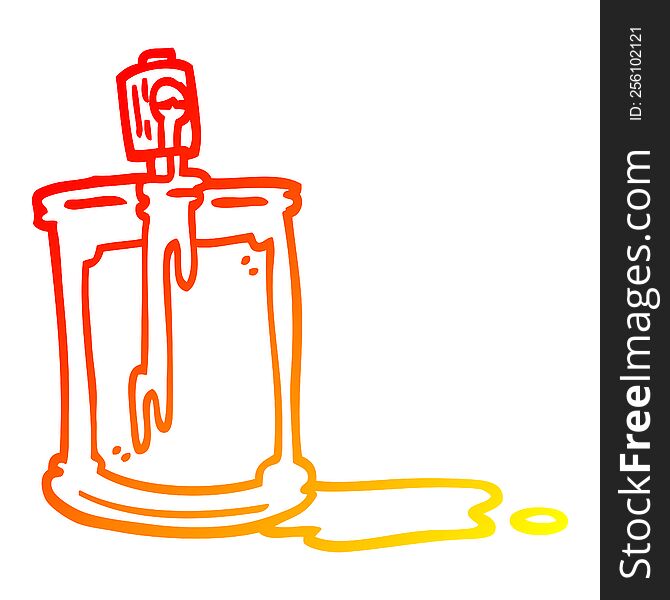Warm Gradient Line Drawing Cartoon Spray Can
