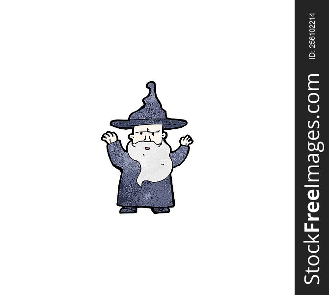 cartoon wizard casting spell