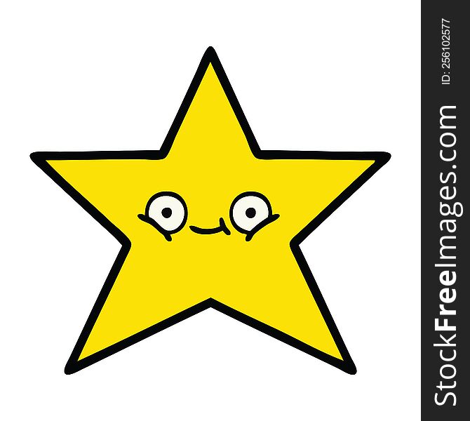 cute cartoon gold star