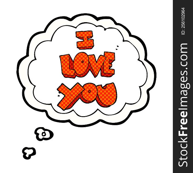 I Love You Thought Bubble Cartoon Symbol