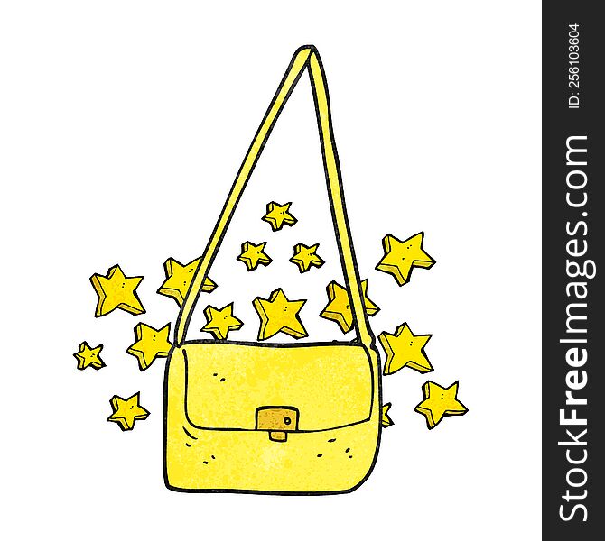 freehand textured cartoon expensive handbag