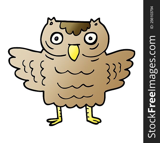 Cartoon Doodle Funny Owl