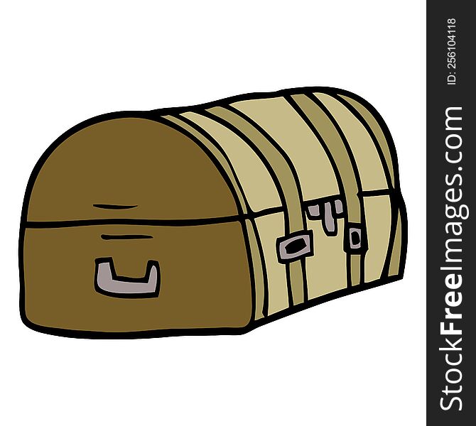 cartoon doodle travel chest