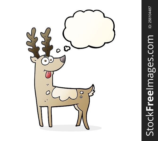 Thought Bubble Cartoon Reindeer