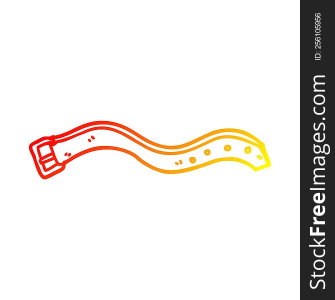 warm gradient line drawing of a cartoon belt