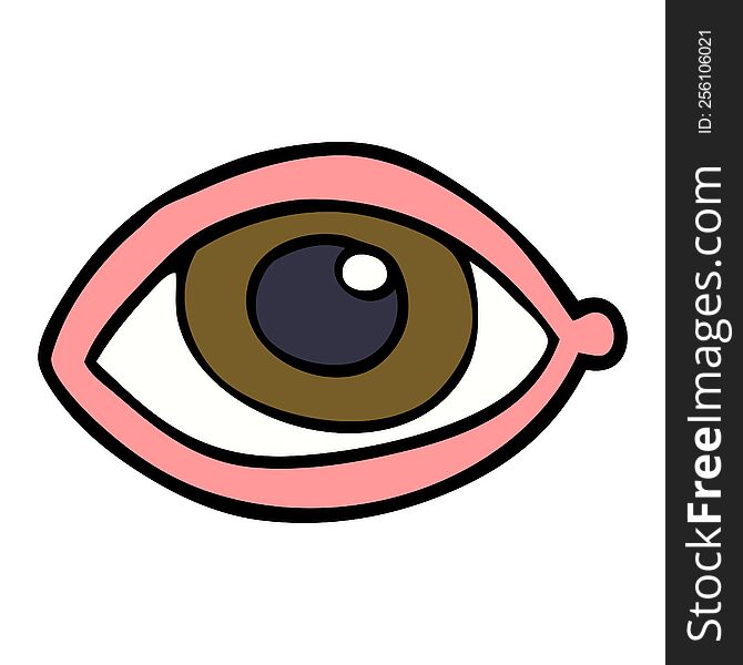 cartoon doodle human eye