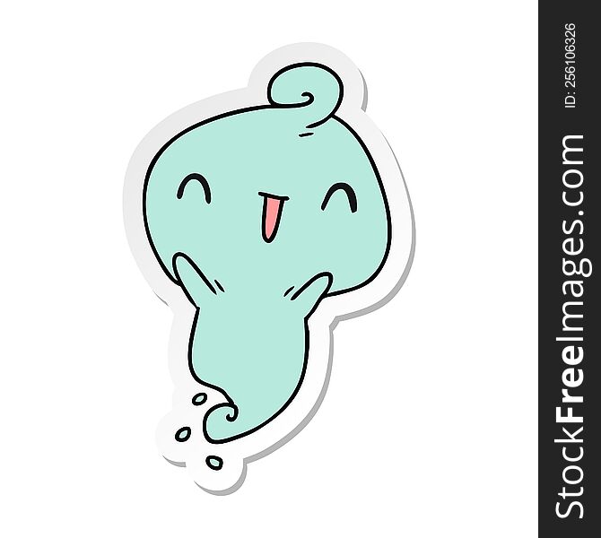 Sticker Cartoon Kawaii Cute Dead Ghost