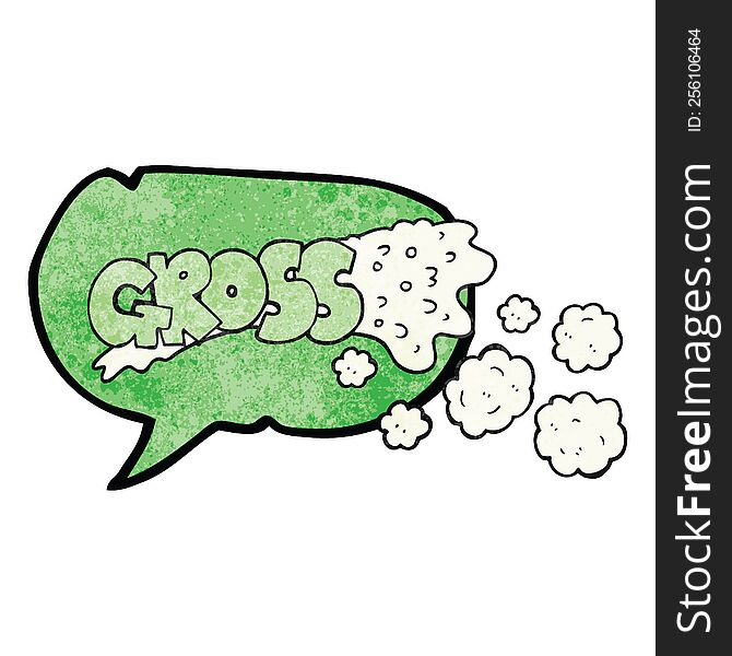 Gross Texture Speech Bubble Cartoon