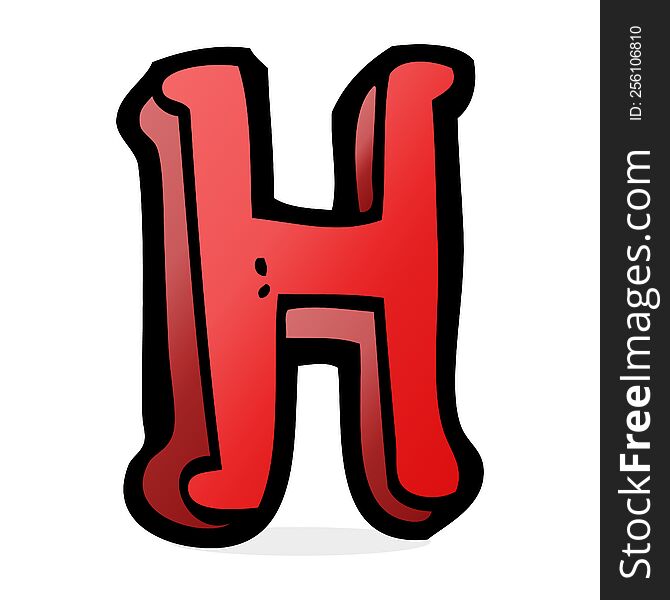 Cartoon Letter H