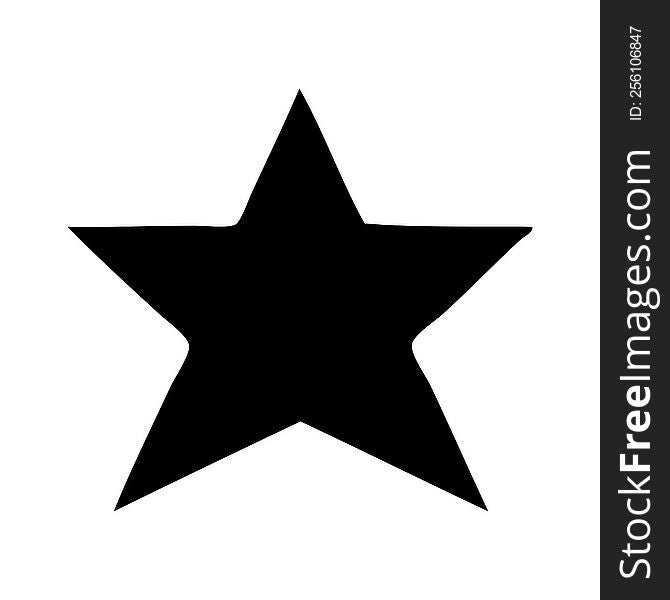 flat symbol of a gold star. flat symbol of a gold star