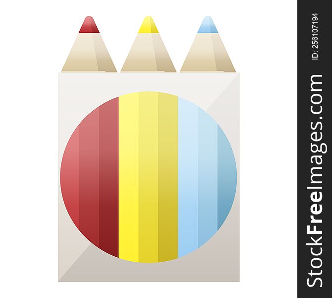 pack of coloring pencils graphic icon