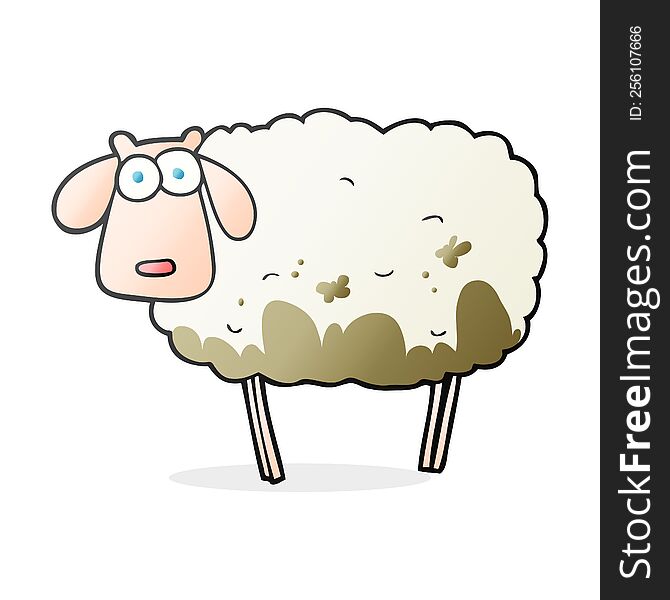 Cartoon Muddy Sheep