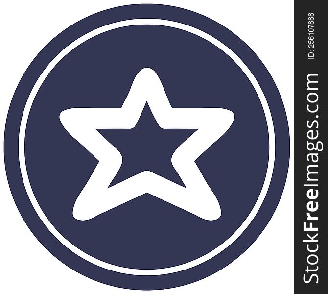 star shape circular icon symbol