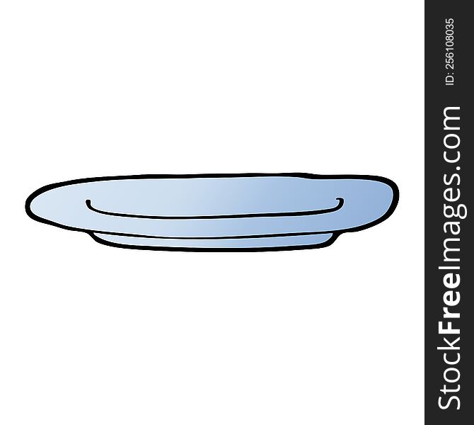 vector gradient illustration cartoon empty plate
