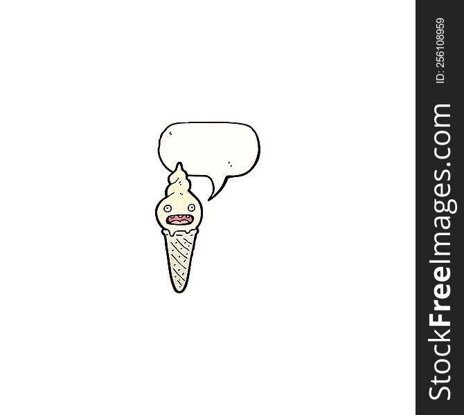 cartoon ice cream character