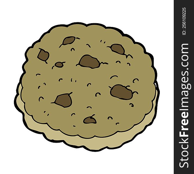 chocolate chip cookie cartoon