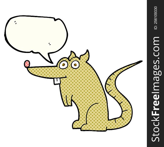 Comic Book Speech Bubble Cartoon Rat