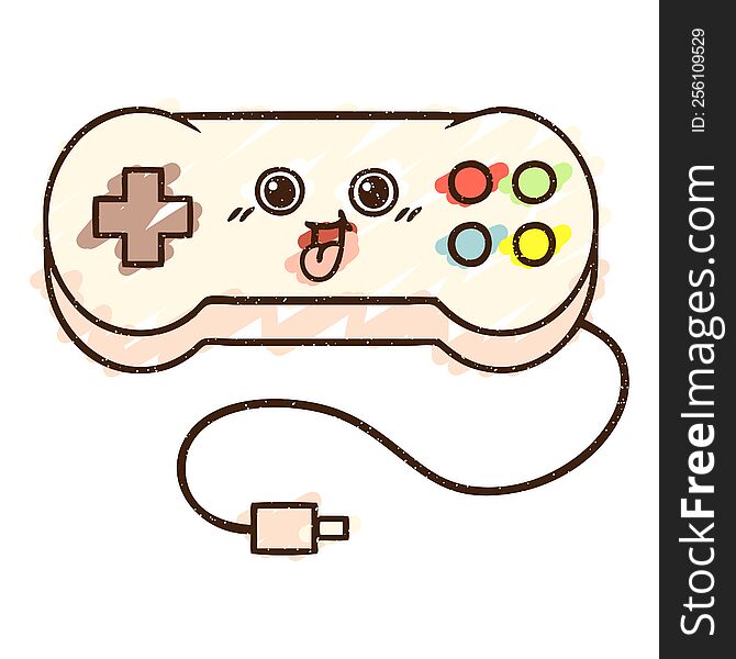 Game Controller Chalk Drawing