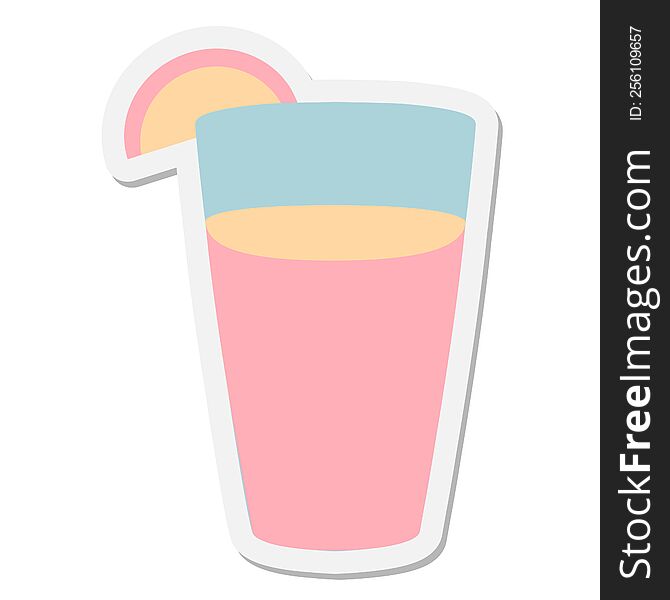 tropical drink sticker