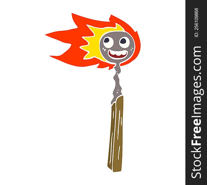 Cartoon Doodle Burnt Match