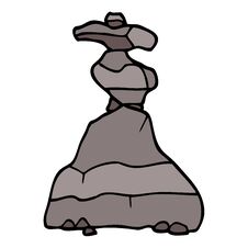 Cartoon Doodle Boulders Royalty Free Stock Photography