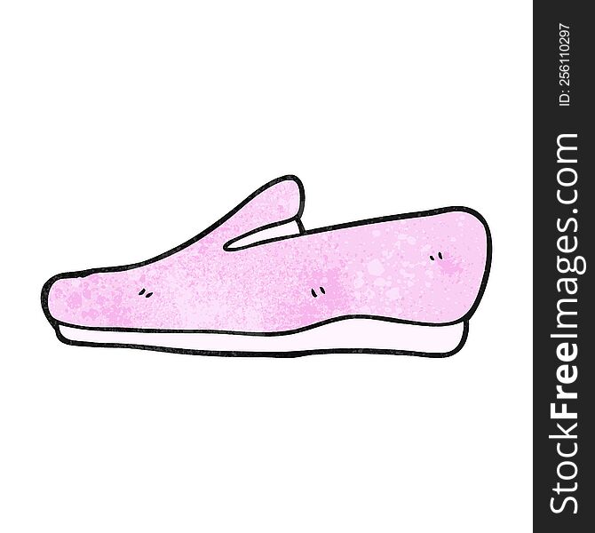 freehand textured cartoon slipper