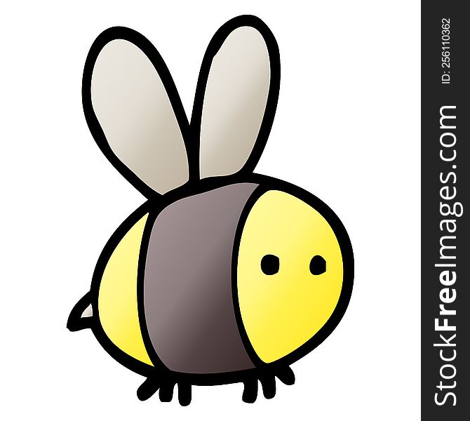 vector gradient illustration cartoon bee