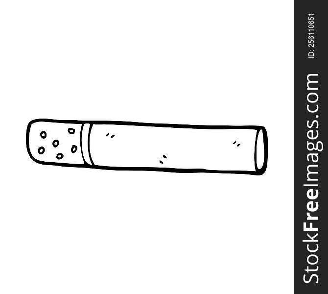 Line Drawing Cartoon Cigarette