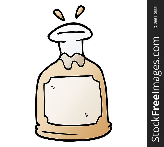 cartoon doodle whiskey decanter