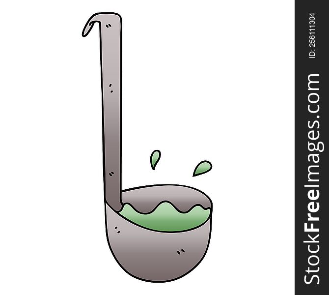 Quirky Gradient Shaded Cartoon Ladle