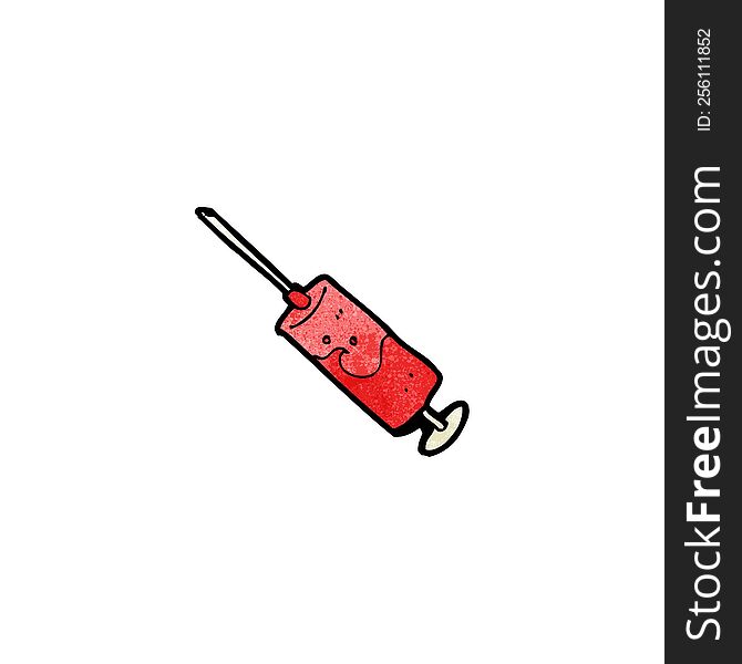 Cartoon Blood Filled Syringe