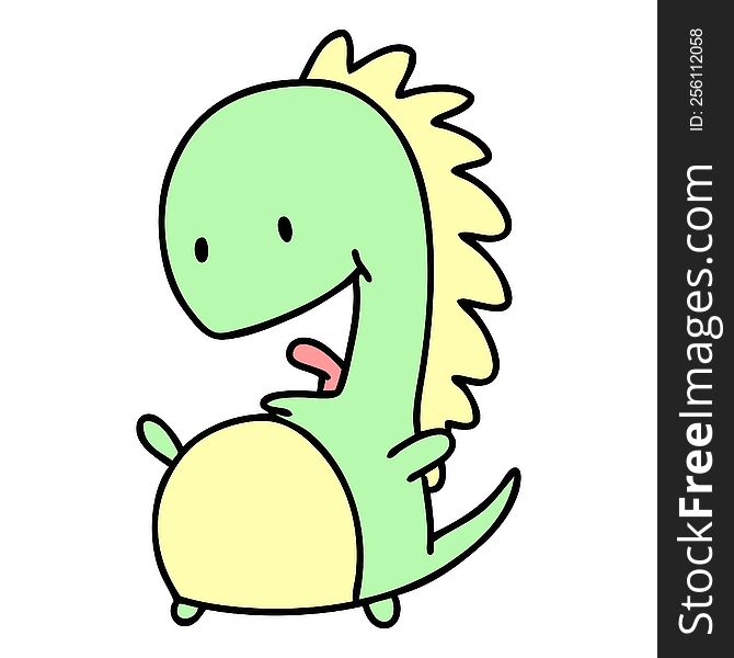 cartoon of a happy dinosaur