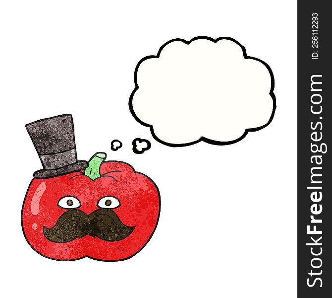 Thought Bubble Textured Cartoon Posh Tomato