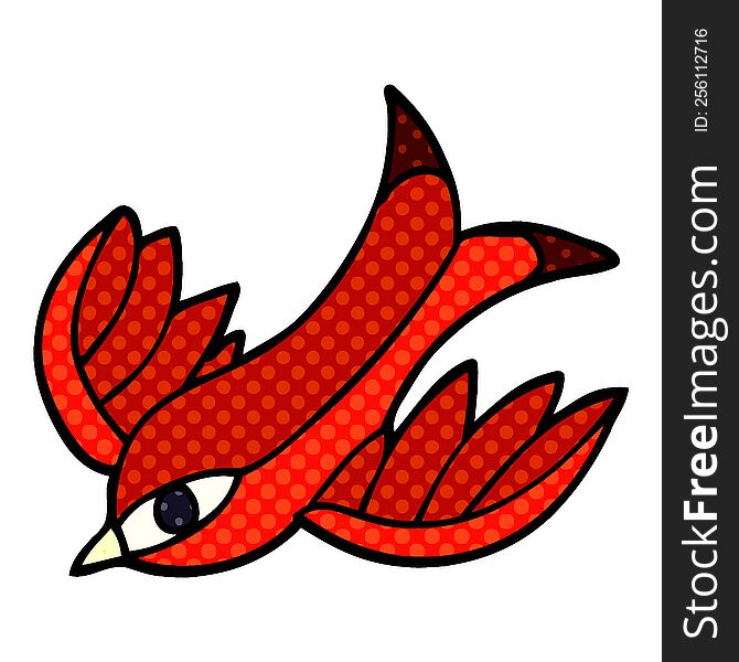 Cartoon Doodle Tattoo Swallow Symbol