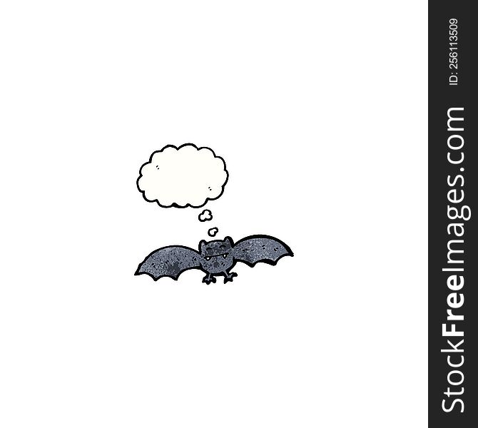 Halloween Bat With Thought Bubble
