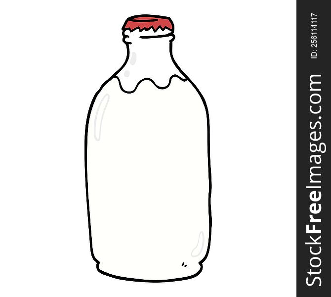 cartoon milk bottle